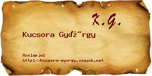 Kucsora György névjegykártya